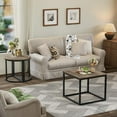 thumbnail image 5 of Oval Coffee Table Set with 2 End Tables - Farmhouse Living Room Furniture, 5 of 7