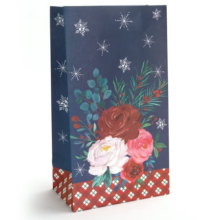 The Pioneer Woman Paper Treat Gift Sacks, Blue Floral, 6 Count