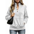thumbnail image 3 of XIAOCHA Men's Quarter Button Pullover Sweatshirt Relaxed Fit Fall Winter Daily Sweatshirts, 3 of 8