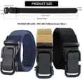 thumbnail image 6 of KANASTAL Belt for Men, 3Pack Nylon Web with Quick Release Metal Buck, Ideal for Work(Black, Blue, Beige), 6 of 6