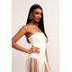 thumbnail image 4 of Vestido Bellabarnetten Valentina sin tirantes con flecos blanco, 4 of 9