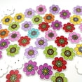 thumbnail image 4 of Rongfmy 50Pcs Novelty Baby Buttons Colorful Wooden Buttons for Cardmaking 25mm, 4 of 8