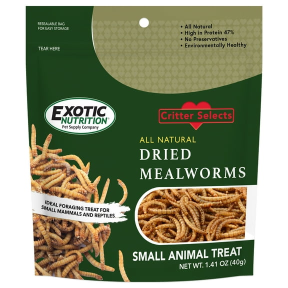 Exotic Nutrition Dried Mealworms Treat 1.41 oz.