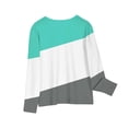 thumbnail image 6 of AherBiu Girls Tops Long Sleeve Crewneck Casual Color Block Kids Shirts Loose Fitted Comfy Fall Tunic, 6 of 6