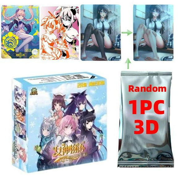 Carte Goddess Story WAIFU + 1 pièce, Collection 3D, cartes de déesse Anime, cadeau d'anniversaire pour enfants, jeu cartes PTR, jouets de Table