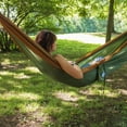 thumbnail image 6 of Equip Nylon Portable Travel Camping Hammock, One Person Sage Green and Rust, 6 of 9