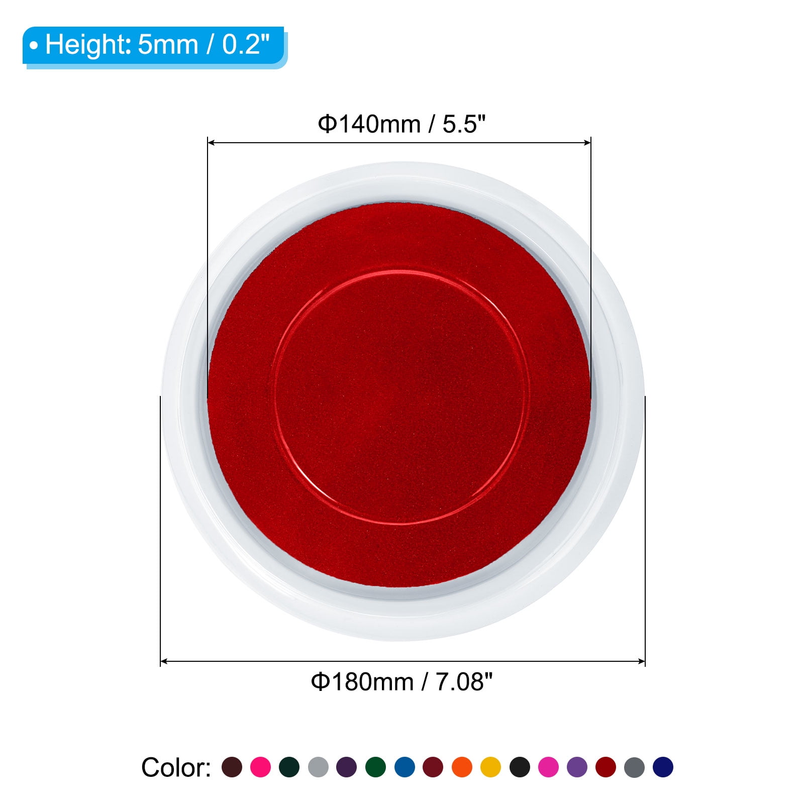 16 Colors Craft Ink Pads for Stamps, 16 Pack Round DIY Fingerprint Stamp Ink Pad Washable