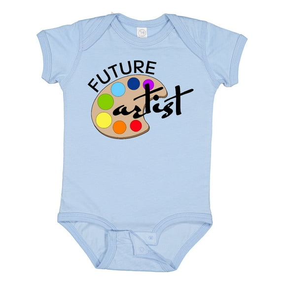 Inktastic Future Artist with Paints Boys or Girls Baby Bodysuit