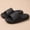 Black, variant on Men's Platform Slippers, Waterproof Pillow Soft Anti Slip Indoor Outdoor Shoes Brown 4.5-6