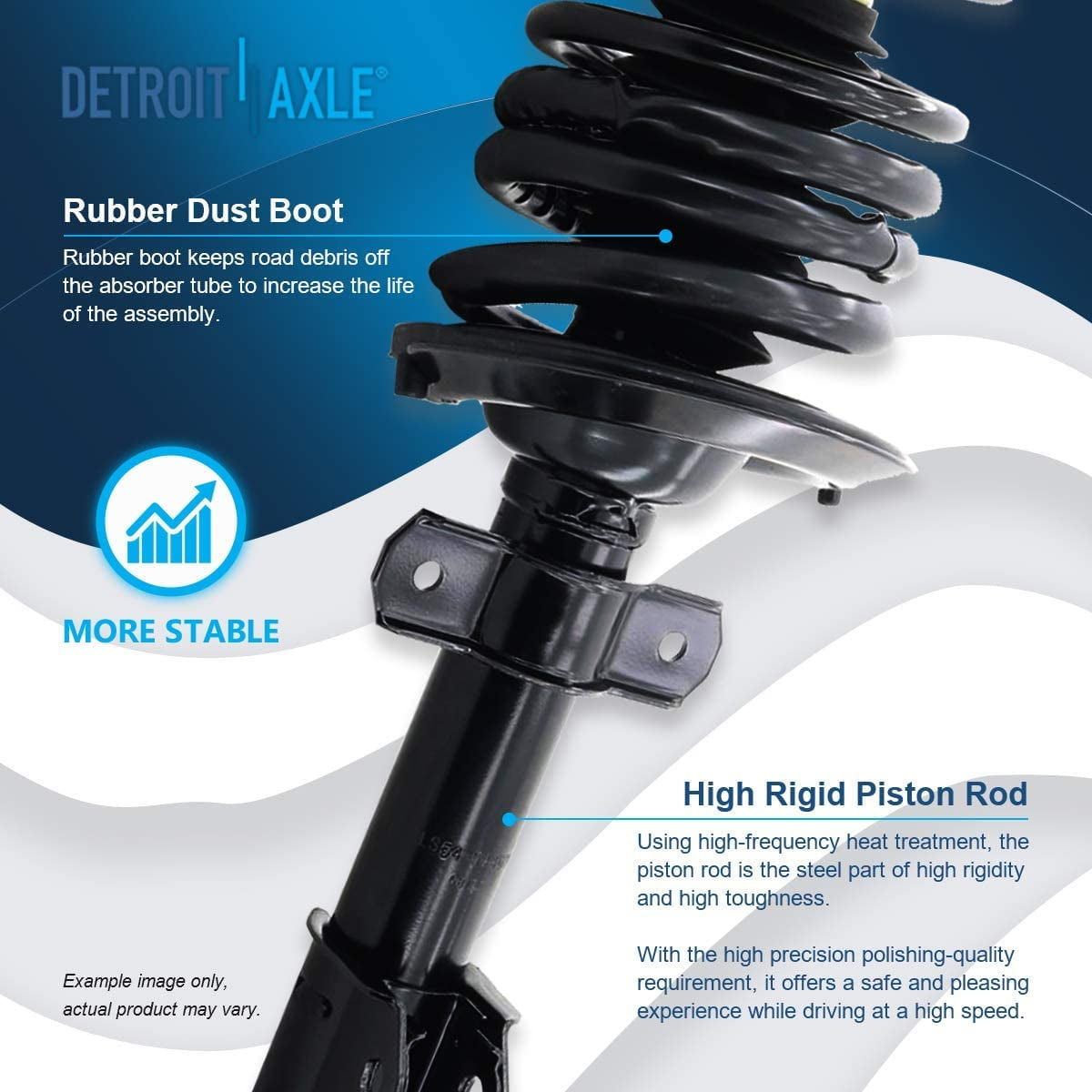 Detroit Axle - 16" Wheels Front & Rear Struts + Outer Tie Rods + Lower Ball Joints + Sway Bars Replacement for 2004 - 2008 Pontiac Grand Prix (No GXP Models) - 10pc Set