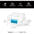 thumbnail image 2 of shiyou-STARFRIT Easy Lunch Square 2-Tier Lunch Box Container - Divided Compartment - 40oz/1.2L - Airtight - Locking Lid, 2 of 4