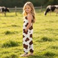 thumbnail image 6 of Auroural Toddler Girls Clothes 12-18 Mon Toddler Girls Kids Cow Printing Jumpsuit Strap Romper Outfits Clothes with Pockets, 6 of 8