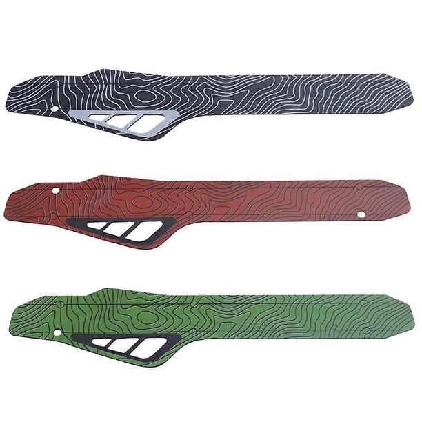 3pcs Plastic Bike Chain Protector Cover Chain Affixed Stickers Mountain Bike Chain Protector (Red + Green + Black)