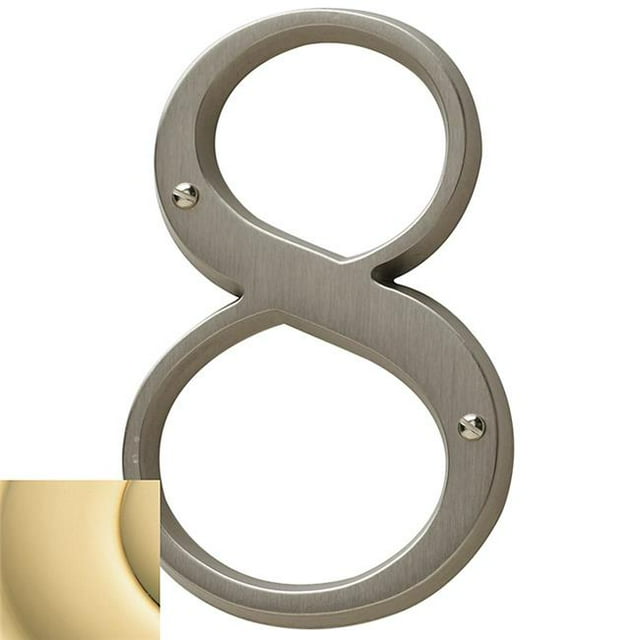 Baldwin 90678031 CD Maison Numéro 8&44; Laiton Non Laqué