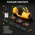 thumbnail image 4 of GlobalSourse Cordless Leaf Blower, 580CFM 180MPH High Power Handheld Blower with 3 x 21V Batteries & Charger,Variable Speed, Lightweight for Lawn, Yard, Driveway, Patio & Outdoor Cleaning, Yellow, 4 of 8