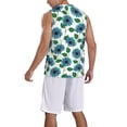 thumbnail image 2 of Naloa Blue Sunflowers Basketball Jersey Reversible Men's Mesh Athletic Sports Shirts Training Practice S-4XL3X-Large, 2 of 6