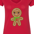 thumbnail image 4 of Inktastic Gingerbread Christmas Women's V-Neck T-Shirt, 4 of 5