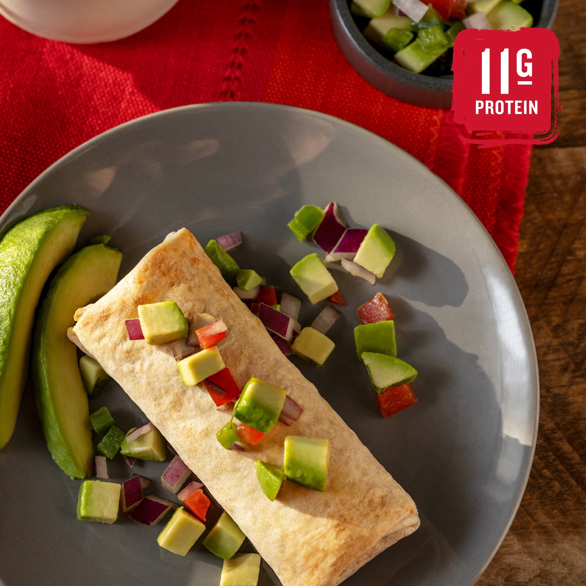 Red's Cheesy Beef and Bean Burrito, 16 oz, 4 Count (Frozen)