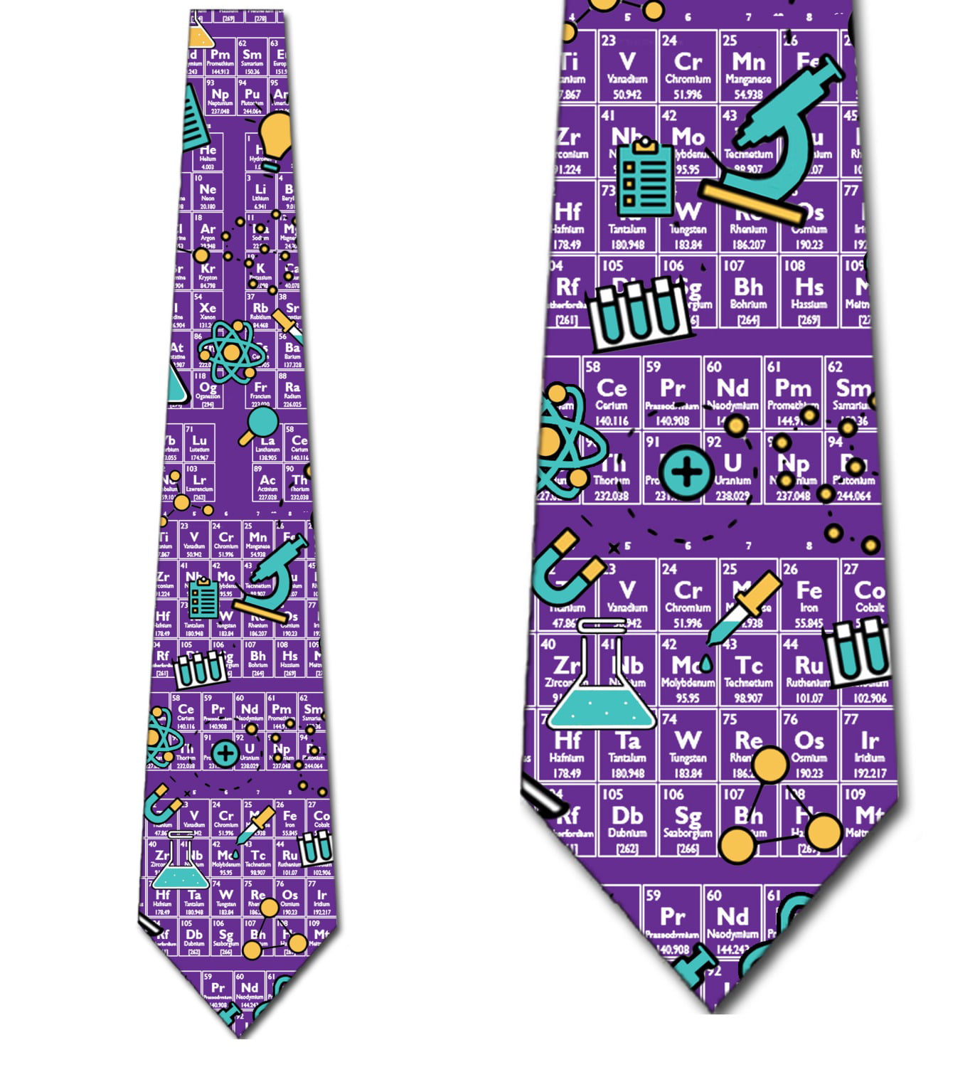 Periodic Table Tie Science Neckties Mens Chemistry Elements Neck Tie Brand New 