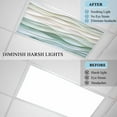 thumbnail image 3 of 4 Pack Abstract Wave Texture Fluorescent Light Covers for Ceiling Lights Watercolor Green Decor Magnetic Ceiling Light Covers Overhead Light Filters for Office Classroom Home, 3 of 9