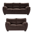 thumbnail image 1 of Sala 3-2 TRINITY Monza 2 Piezas (Sofá, Love Seat) Chocolate Para Sala, 1 of 8