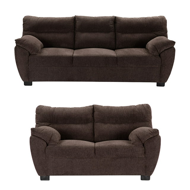 Sala 3-2 TRINITY Monza 2 Piezas (Sofá, Love Seat) Chocolate Para Sala