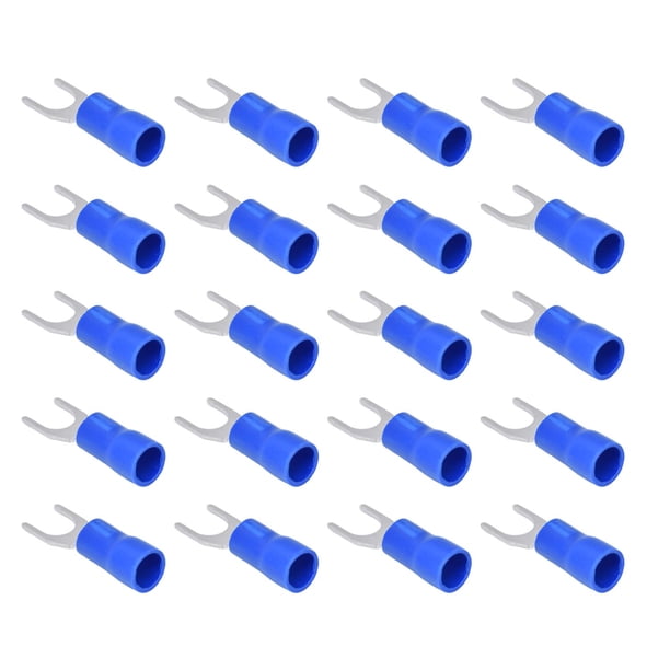 Horquilla 50 Terminales De Horquilla Aislados Tipo U Conector De Cable 12-10 AWG Cable Engarzado SV5.5-6 Azul