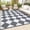 Grey White, variant on Outdoor Rug 8x10 Area Rugs for Patio Waterproof Plastic Straw Rug Reversible Patio Rugs RV Camping Outdoor Carpet for Porch Patio Outside RV Deck Balcony Picnic Beach Decor Trellis-Black/Grey