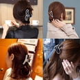 thumbnail image 2 of Pinzas para el pelo con círculos geométricos H-BlackLarge para mujer, pinzas grandes y gruesas, pinzas para el pelo de cangrejo, accesorios para herramientas de estilismo para el cabello negro y marrón, tocados esquí esquí Gafas de esquí, 2 of 5