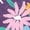 HEATHER PURPLE, variant on Instant Message - Painted Bouquet Fitted Short Sleeve Graphic T-Shirt