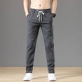 thumbnail image 2 of Pantalones casuales rectos negros elegantes de corte ajustado para hombre, nuevos pantalones holgados de tendencia clásica con bolsillos estilo Harajuku Y2k para hombre, 2 of 5