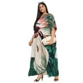 thumbnail image 1 of Oussum Robe Kaftan Longue en Polyester Grande Taille à Motif Tribal Pêche pour Femmes, 1 of 7