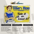 thumbnail image 4 of Retro Funny Metal Today's Menu Take It Leave It Wall Sign Vintage Cafe Restaurant Rustic Kitchen Decor, 4 of 7