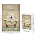 thumbnail image 2 of 1000 Piece Wooden Jigsaw Puzzle – Samoye Wash Your Paws – Funny Samoyed Dog Puzzle for Adults – Relaxing Brain Teaser & Whimsical Home Décor, 2 of 8