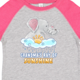 thumbnail image 4 of Inktastic Grandma's Ray of Sunshine Cute Elephants Rainclouds and Sun Boys or Girls Toddler T-Shirt, 4 of 5