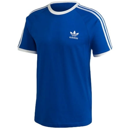 Adidas Men's Original Short Slv 3 Stripe Essential California T-Shirt Royal M