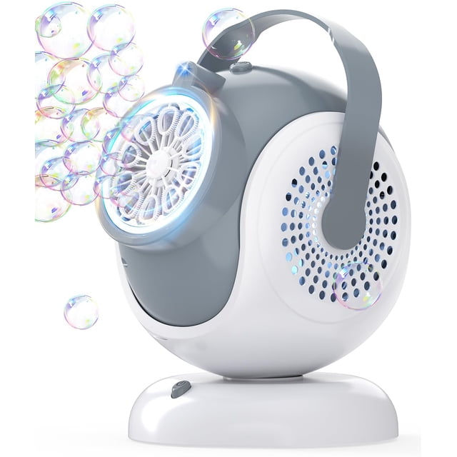 Máquina de burbujas Joyfuture recargable con rotación de 360° para niños