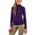 thumbnail image 4 of ToBeInStyle Women's Long Sleeve Turtleneck Top - Purple, 4 of 7