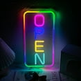 thumbnail image 5 of Y YUNHSOM Colorful Open Neon Sign,USB Power LED Light sign 15.7*8.8 Inch Adjustable Brightness for Shops, Restaurants, Bar Hotel, 5 of 15