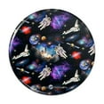 thumbnail image 1 of Astronaut Space Earth Moon Solar System Pattern Pinback Button Pin, 1 of 5