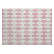 Addison Rugs Chantille ACN578 Pink 1'8" x 2'6" Indoor Outdoor Scatter Rug, Easy Clean, Machine Washable, Non Shedding, Entryway, Bedroom, Living Room, Dining Room, Kitchen, Patio Rug