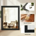 thumbnail image 5 of Anyrose 40.2"x30" Rectangular Wooden Framed Vanity Bathroom Mirror, Black, 5 of 5