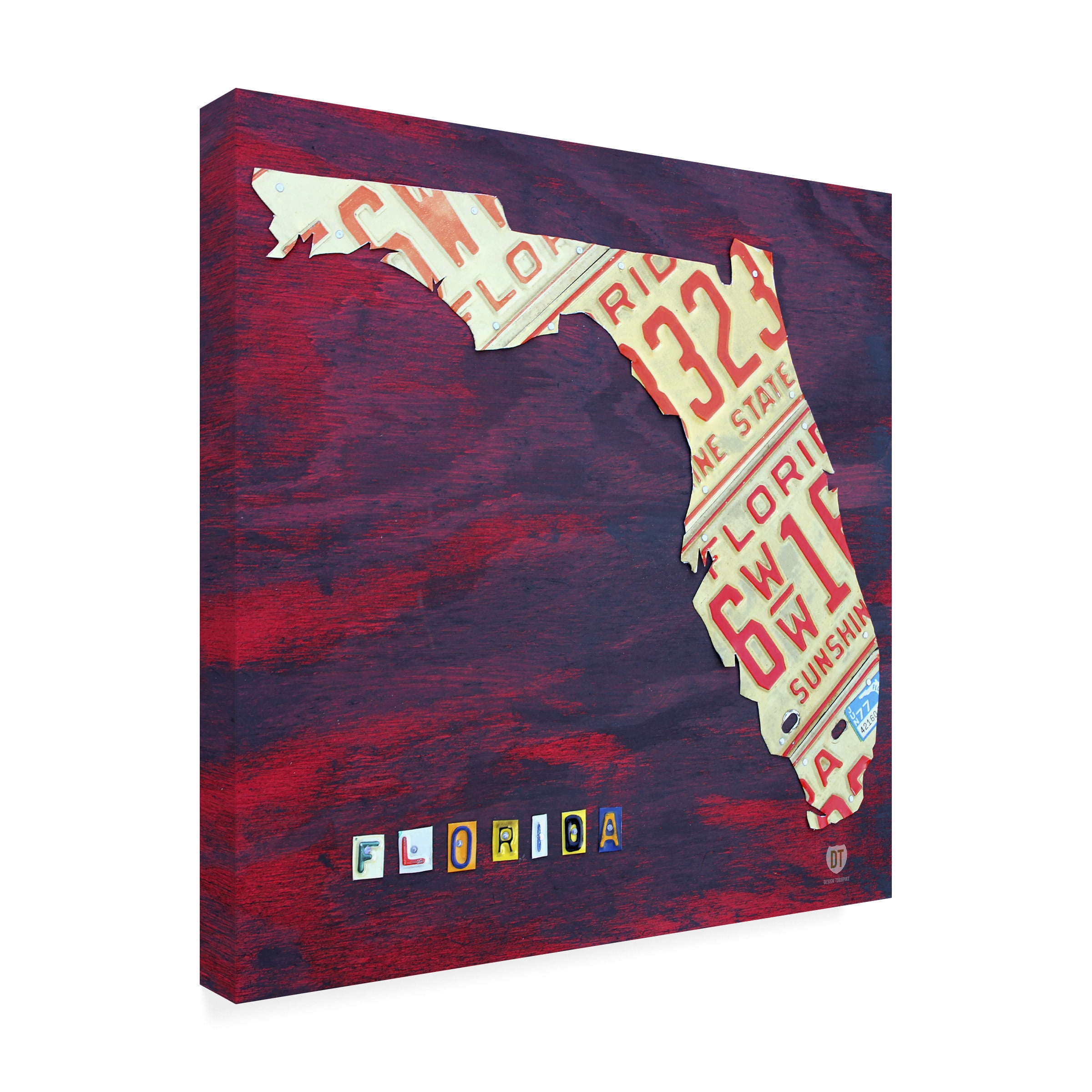 Trademark Fine Art 'Florida License Plate' Canvas Art by Design Turnpike