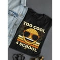 thumbnail image 3 of Too Cool 4 School - Retro Emoji Sunglasses Graphic Women's T-shirt, 3 of 4