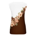 thumbnail image 5 of ZQUUVOU Tank Top For Women Printed Crew Neck Tops (B-Brown,XL), 5 of 5