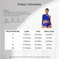 thumbnail image 5 of Xnihocha Women's Latin Jazz Dance Top One Shoulder Long Sleeve Rhinestone Crop Tops Ballet Dancewear Black S, 5 of 5