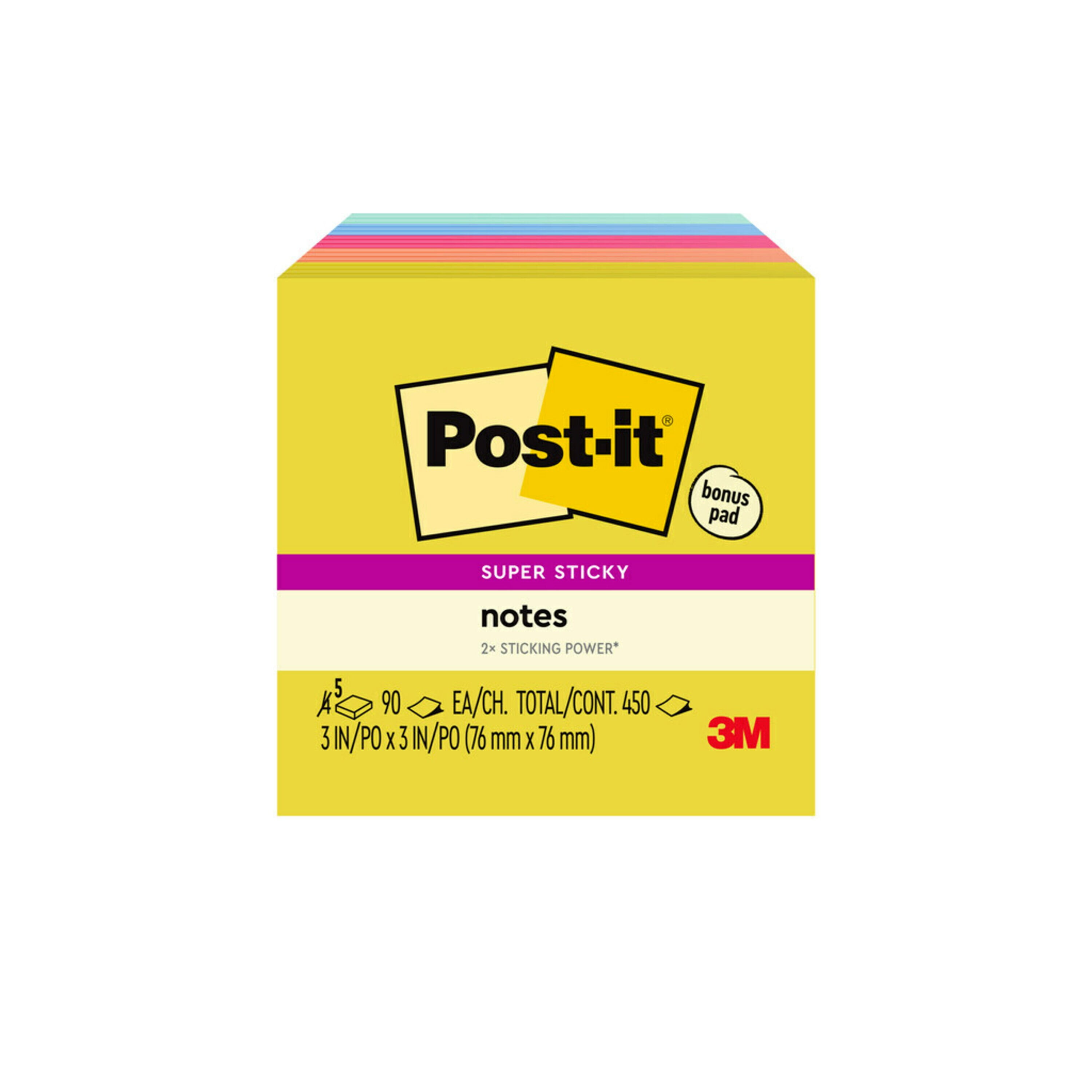 Memo Pad with 40 Sticky Post It Notes 50mm x 76mm,76x76mm 127mm x 76mm  SALE! 