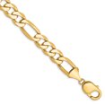 thumbnail image 1 of 14k Yellow Gold 9 Inch 10mm Figaro Chain Bracelet Men Flat   For Dad Mens  For Him, 1 of 5