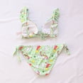 thumbnail image 3 of KYAIGUO 7-16T Kids Girls Sleeveless Ruffle Swimsuit Bathing Suit Toddler 2-Piece Tankini Sets Swimwear, 3 of 8