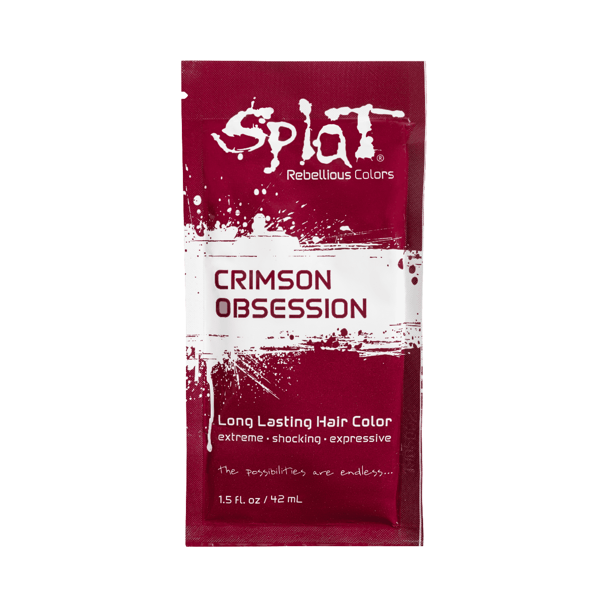 Splat Singles Hair Color Dye Foil Pack Crimson Obsession 1 5 Oz